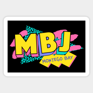 Retro 90s Montego Bay MBJ / Rad Memphis Style / 90s Vibes Sticker